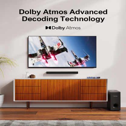 Dolby Atmos Sound Bar for TV, 3D Surround Sound System for TV Speakers, 190W 2.1 Sound Bar with Subwoofer, Home Theater Sound Bars, Bluetooth Speaker Audio Hdmi-Earc Nova S50 2023 Upgrade